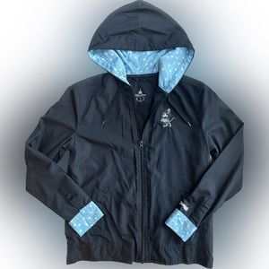 Disney | Minnie Black Zip Up Windbreaker | Size XS